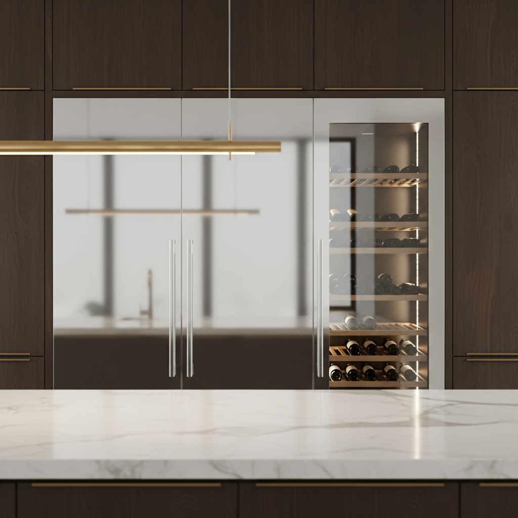 Premium kitchen appliances close-up